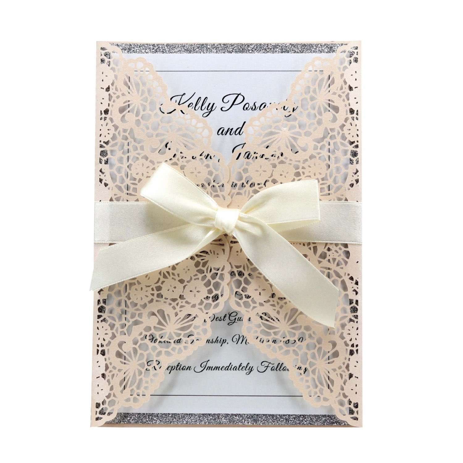 Wedding Invitation Laser Cut Holiday Greeting Card Wholesale